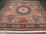 SIL1508 8X8 SQUARE PERSIAN GONBAD TABRIZ RUG