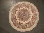 SIL1521 3X3 ROUND PERSIAN QUOM RUG