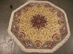 SIL1522 3X3 ROUND PERSIAN QUOM RUG