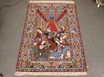 SIL1556 5X8 PERSIAN PICTORIAL ISFAHAN RUG