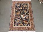 SIL1563 4X7 PERSIAN PICTORIAL QUOM RUG