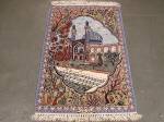 SIL1642 2X3 PERSIAN PICTORIAL ISFAHAN RUG
