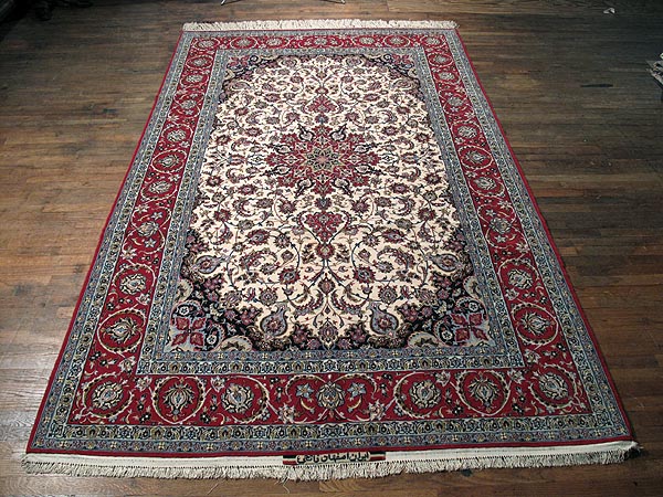 SIL244 7X11 FINE PERSIAN ISFAHAN RUG