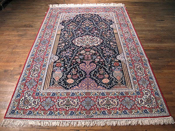 SIL247 7X10 FINE PERSIAN ISFAHAN RUG