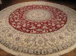 SIL1795 13X13 ROUND PERSIAN NAIN RUG