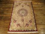 SIL1824 3X5 PURE SILK PERSIAN QUM RUG