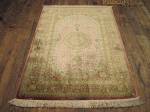 SIL1889 3X4 PURE SILK PERSIAN QUOM RUG
