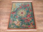 SIL1956 2X3 PURE SILK PERSIAN PICTORIAL QUOM RUG