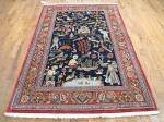 SIL1972 3X5 PERSIAN PICTORIAL QUOM RUG