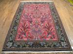 SIL1979 5X7 PERSIAN PICTORIAL QUOM RUG