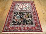 SIL1981 3X5 PERSIAN PICTORIAL QUOM RUG
