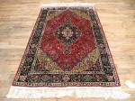 SIL2039 3X5 VINTAGE PURE SILK PERSIAN QUM RUG