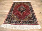 SIL2040 3X5 VINTAGE PURE SILK PERSIAN QUM RUG