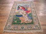 SIL2059 4X6 PERSIAN PICTORIAL ISFAHAN RUG