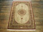 SIL2069 3X4 PURE SILK PERSIAN QUM RUG