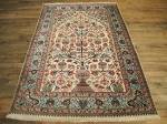 SIL2080 4X5 PURE SILK PERSIAN QUM RUG