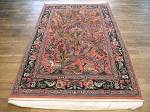 SIL2098 4X5 PERSIAN PICTORIAL QOM RUG