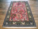 SIL2100 4X6 PERSIAN PICTORIAL QOM RUG