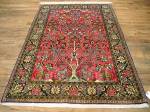 SIL2104 4X5 PERSIAN PICTORIAL QOM RUG