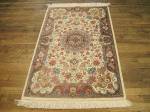 SIL2159 3X4 PURE SILK PERSIAN QUM RUG