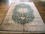 SIL2167 7X10 PURE SILK PERSIAN QUM RUG