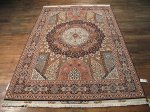 SIL294 6X8 FINE PERSIAN GONBAD TABRIZ RUG