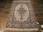 SIL312 4X7 FINE PERSIAN ISFAHAN RUG SILK FOUNDATION