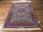 SIL327 4X5 FINE PERSIAN ISFAHAN RUG