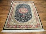 SIL2742 5X7 PURE SILK PERSIAN QUM RUG