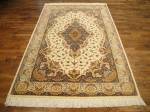 SIL2743 4X7 PURE SILK PERSIAN QUM RUG