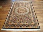 SIL2745 4X7 PURE SILK PERSIAN QUM RUG