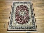 SIL2751 5X7 PURE SILK PERSIAN QUM RUG