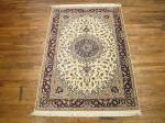 SIL2753 4X7 PURE SILK PERSIAN QUM RUG