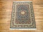 SIL2758 3X5 PURE SILK PERSIAN QUM RUG