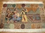 SIL2767 3X5 VINTAGE PERSIAN TABRIZ PICTORIAL RUG