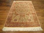 SIL2779 3X5 PERSIAN SILK QUM GONBAD RUG