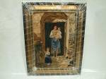 SIL2795 2X3 PICTORIAL FRAME PERSIAN TABRIZ RUG