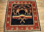 SIL2918 3X4 PERSIAN EMPIRE COAT OF ARMS RUG