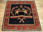 SIL2919 3X4 PERSIAN EMPIRE COAT OF ARMS RUG
