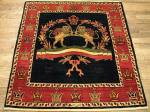 SIL2922 3X4 PERSIAN EMPIRE COAT OF ARMS RUG