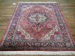 SIL2937 5X7 RARE PURE SILK PERSIAN TABRIZ RUG