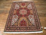 SIL398 4X5 FINE PERSIAN GONBAD TABRIZ RUG