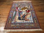 SIL436 4X6 FINE PERSIAN PICTORIAL ISFAHAN RUG
