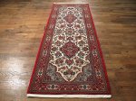 SIL441 3X7 FINE PERSIAN QUOM RUNNER RUG