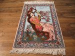 SIL479 2X4 FINE PERSIAN PICTORIAL ISFAHAN RUG