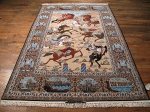 SIL488 5X8 FINE PERSIAN PICTORIAL ISFAHAN RUG
