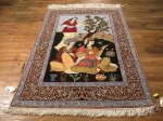 SIL489 4X5 FINE PERSIAN PICTORIAL ISFAHAN RUG