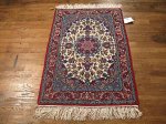 SIL630 3X4 FINE PERSIAN ISFAHAN RUG