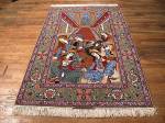 SIL714 4X6 FINE PERSIAN PICTORIAL ISFAHAN RUG
