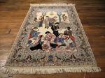 SIL715 4X5 FINE PERSIAN PICTORIAL ISFAHAN RUG